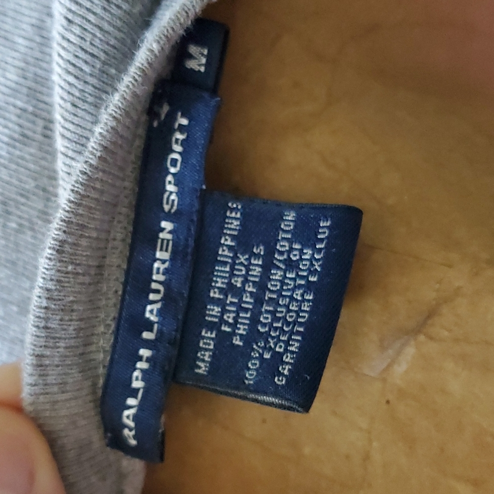 Ralph Lauren Sport with white polo horse emblem says m but fits like a small - Picture 2 of 2